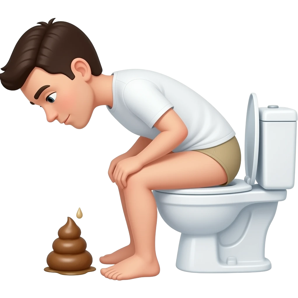 Poop an pee in a toilet emoji