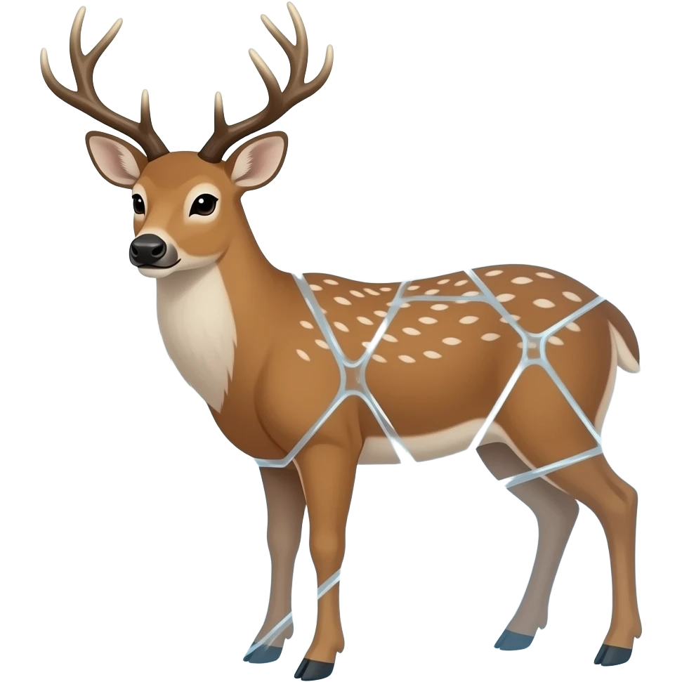 Deer  trapped in frozen emoji