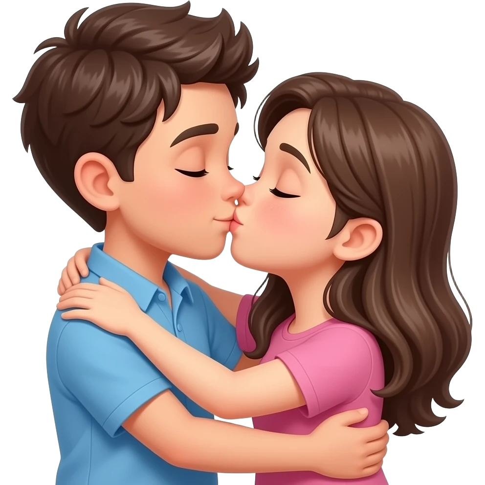 boy hugging girl kiss emoji