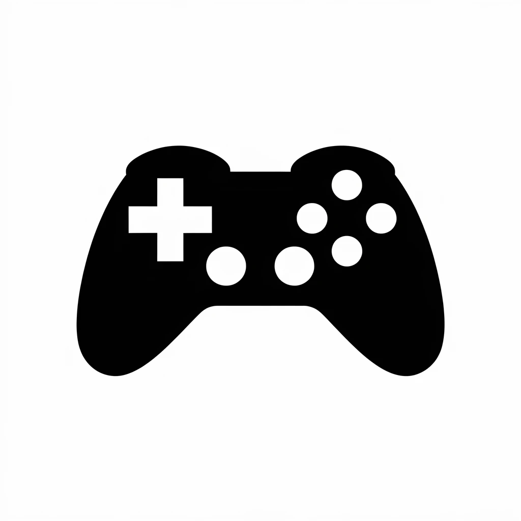 Game icon black silhouette emoji
