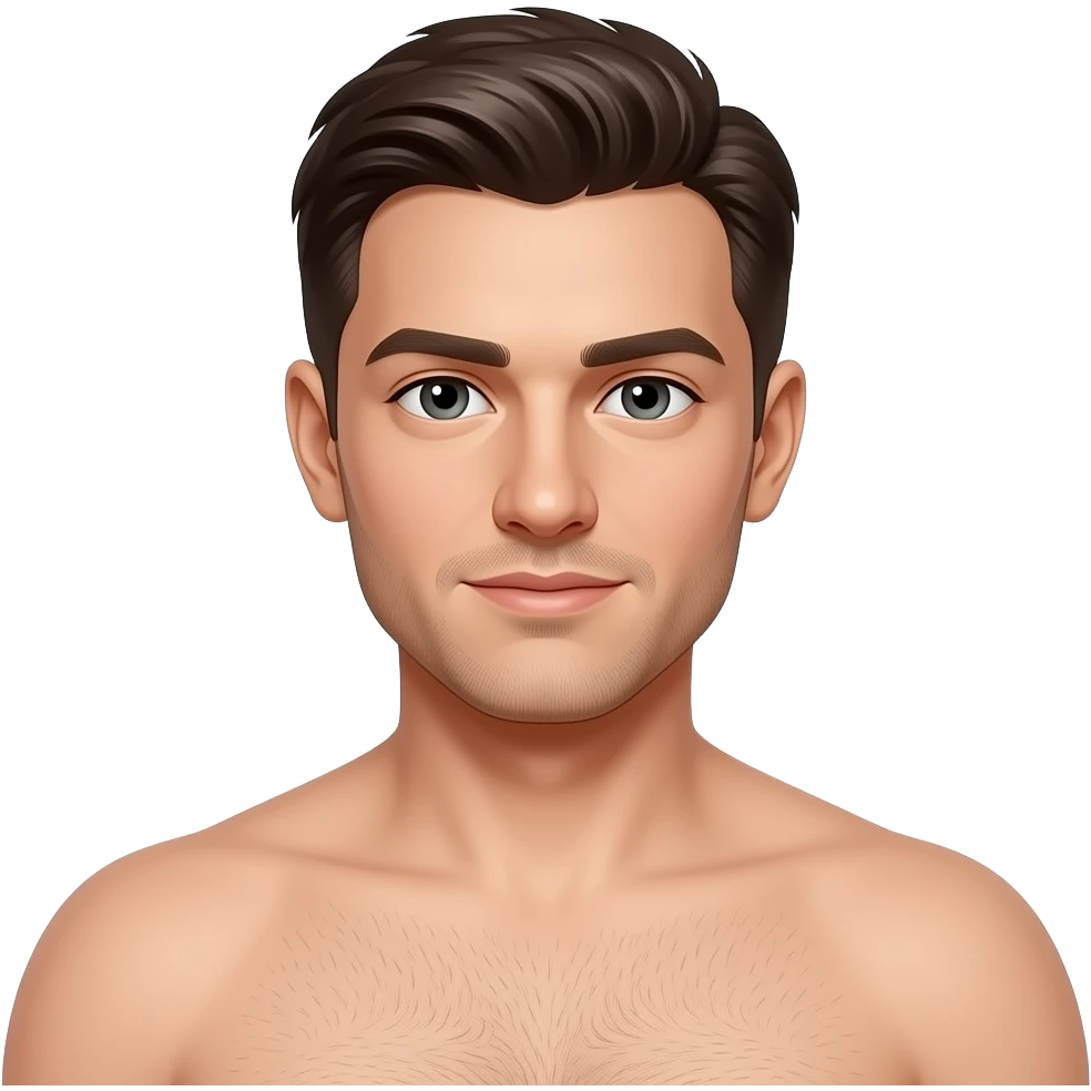 Nude men with penis and ass front emoji