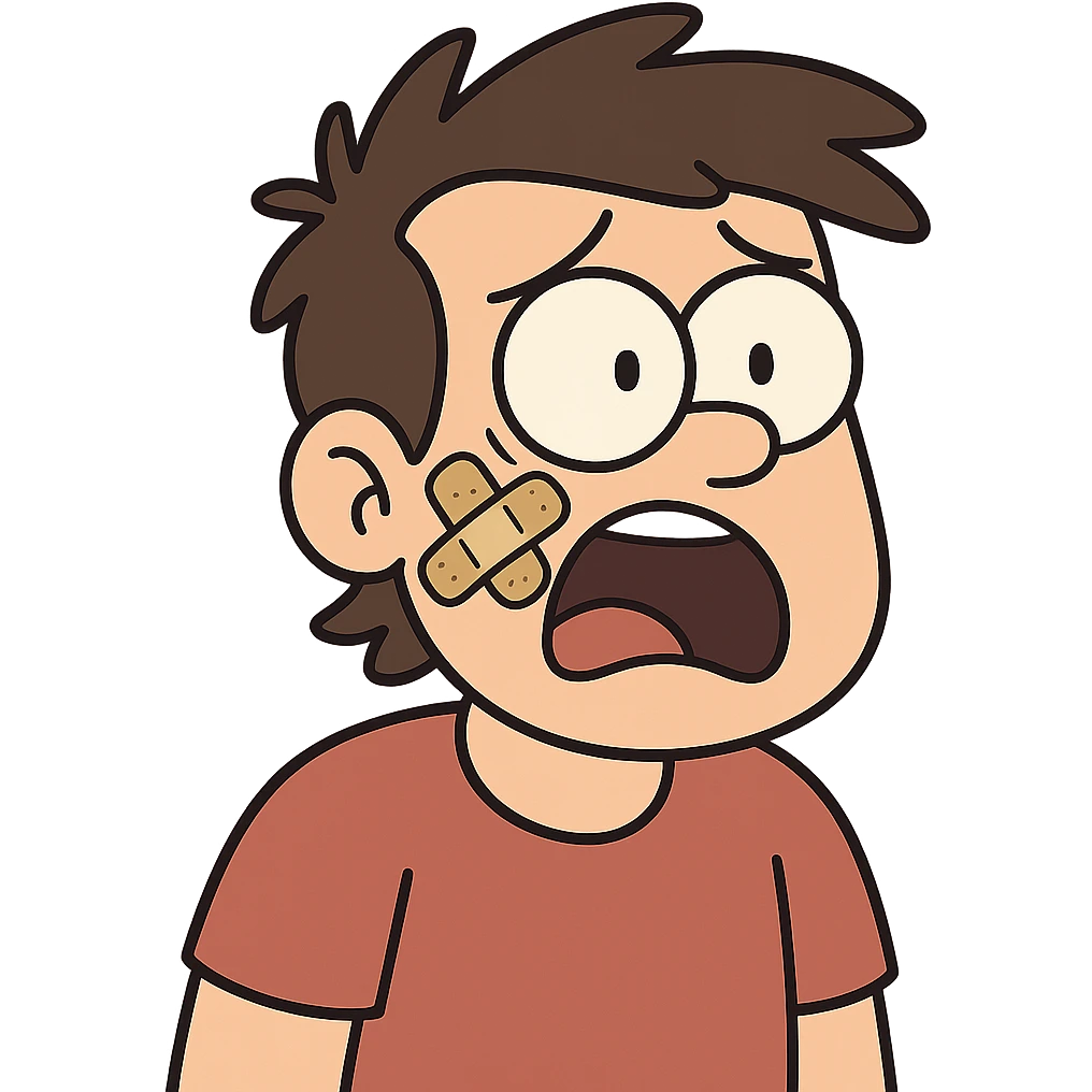 criss-cross plaster, cartoon style, bold lines emoji