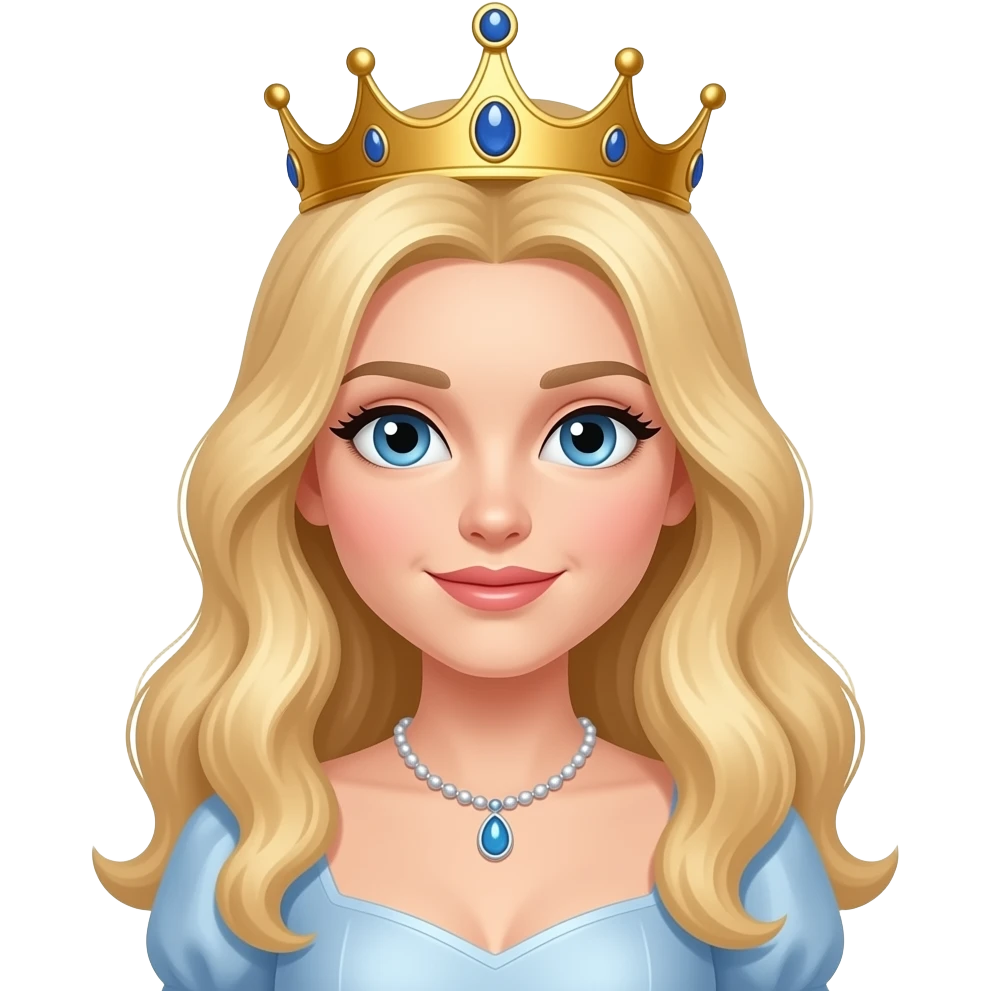 A beautiful blonde queen emoji