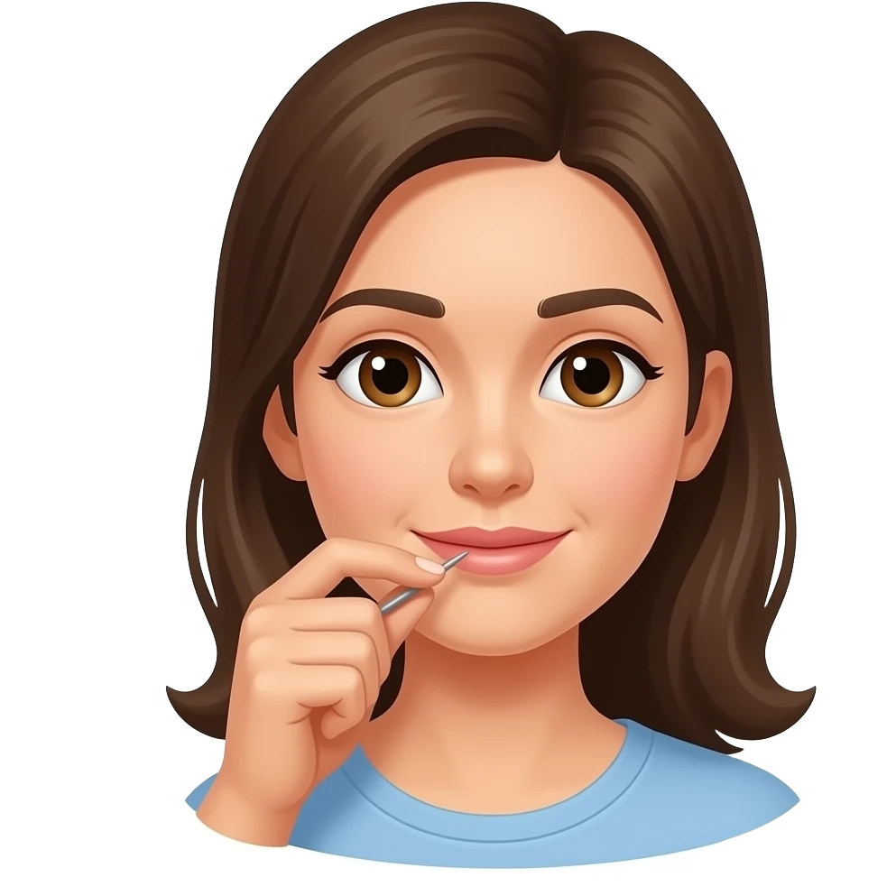 She is trying to removed emoji