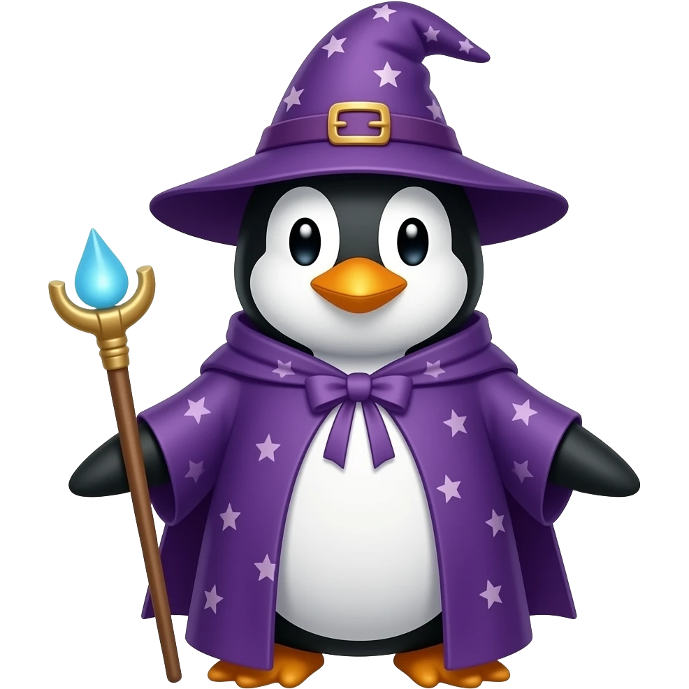 Penguin Wizard emoji