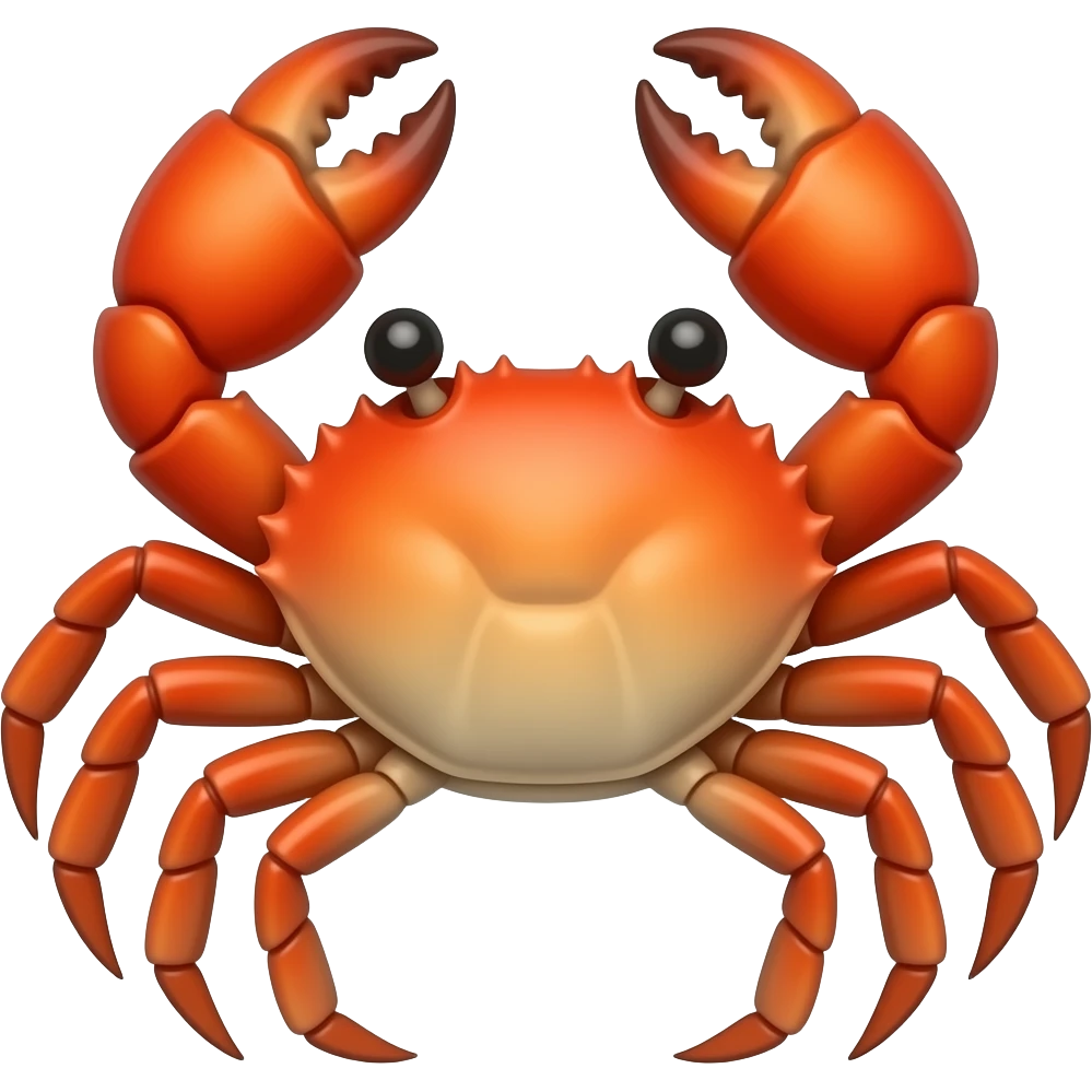 Small crab facing forward emoji