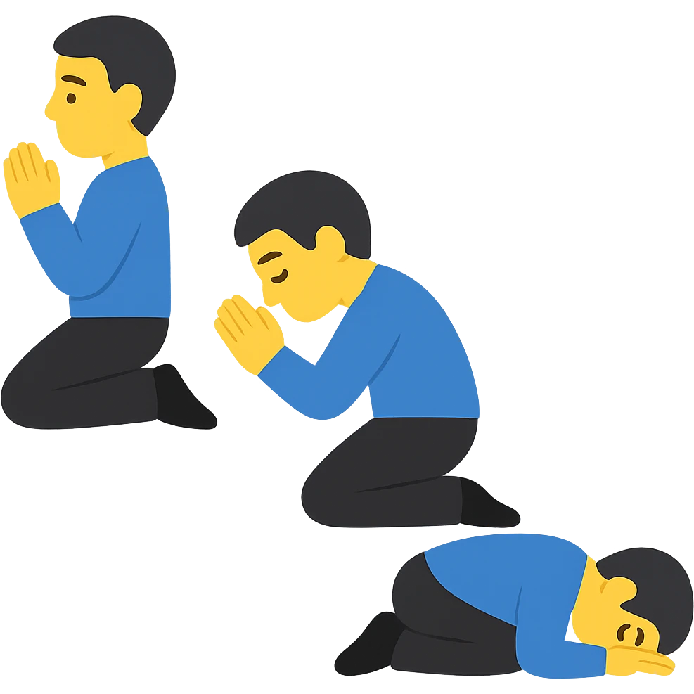 Convert the image into a single simple and clear emoji featuring the three male lay-down action poses together. Use a clean emoji style with a transparent background, focusing on clarity and simplicity. emoji