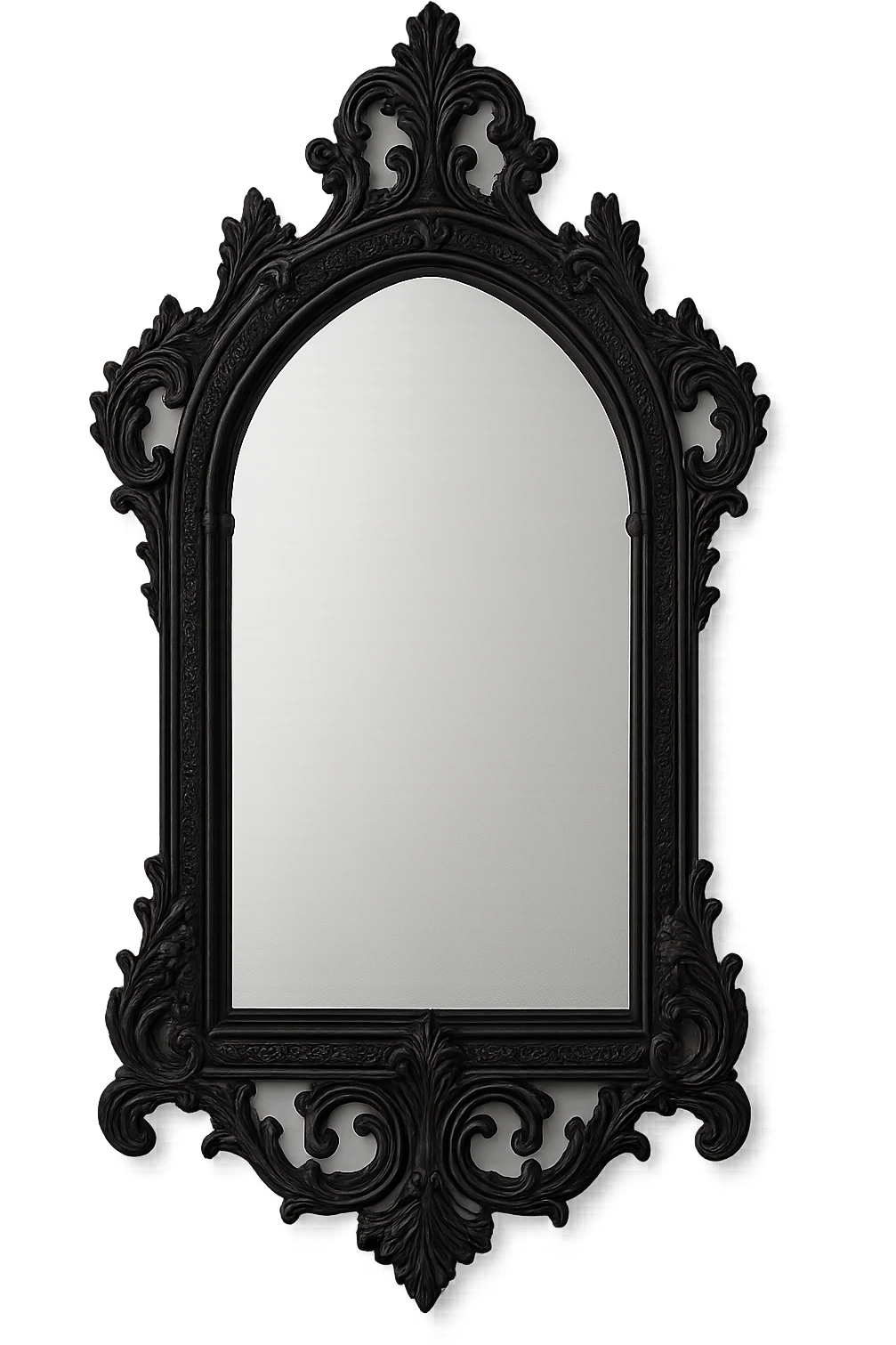 goth object, ornate black mirror, elegant emoji