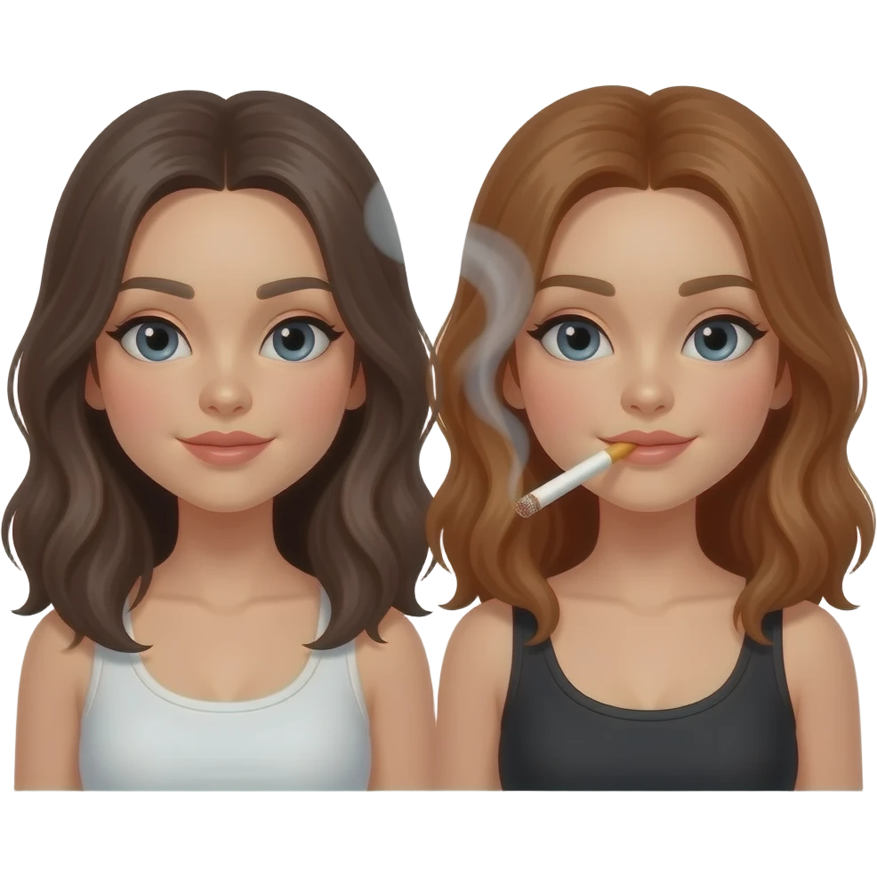 Girls smoking emoji