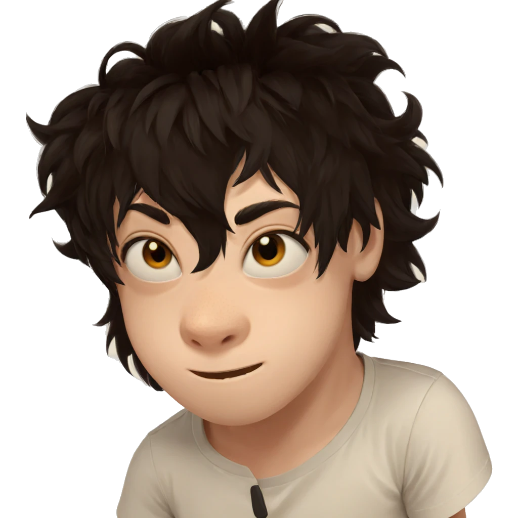 smiling boy with skull background emoji