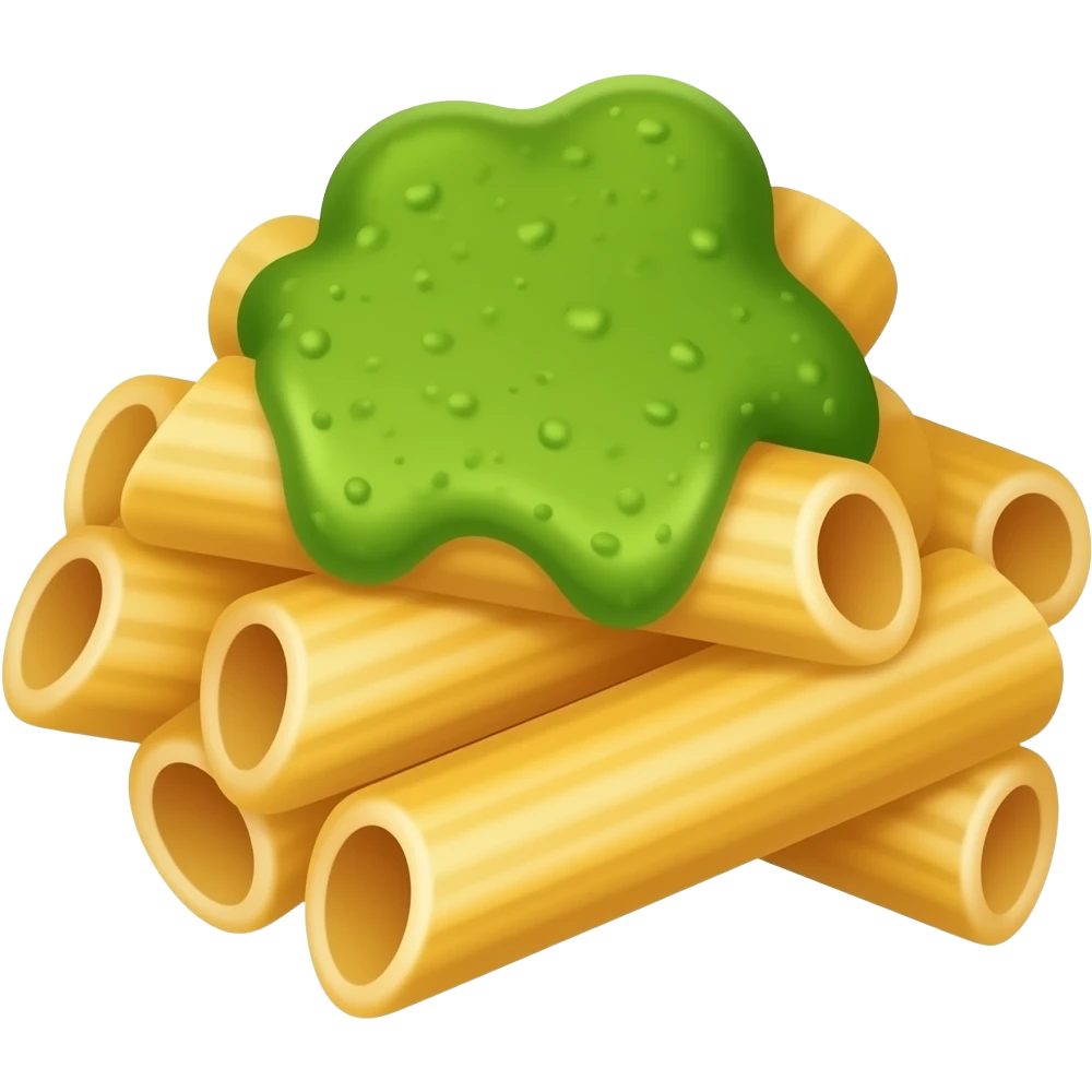 pasta with green sauce emoji