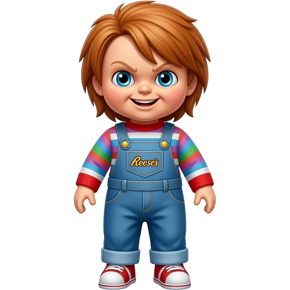 Chucky giving Reese’s emoji