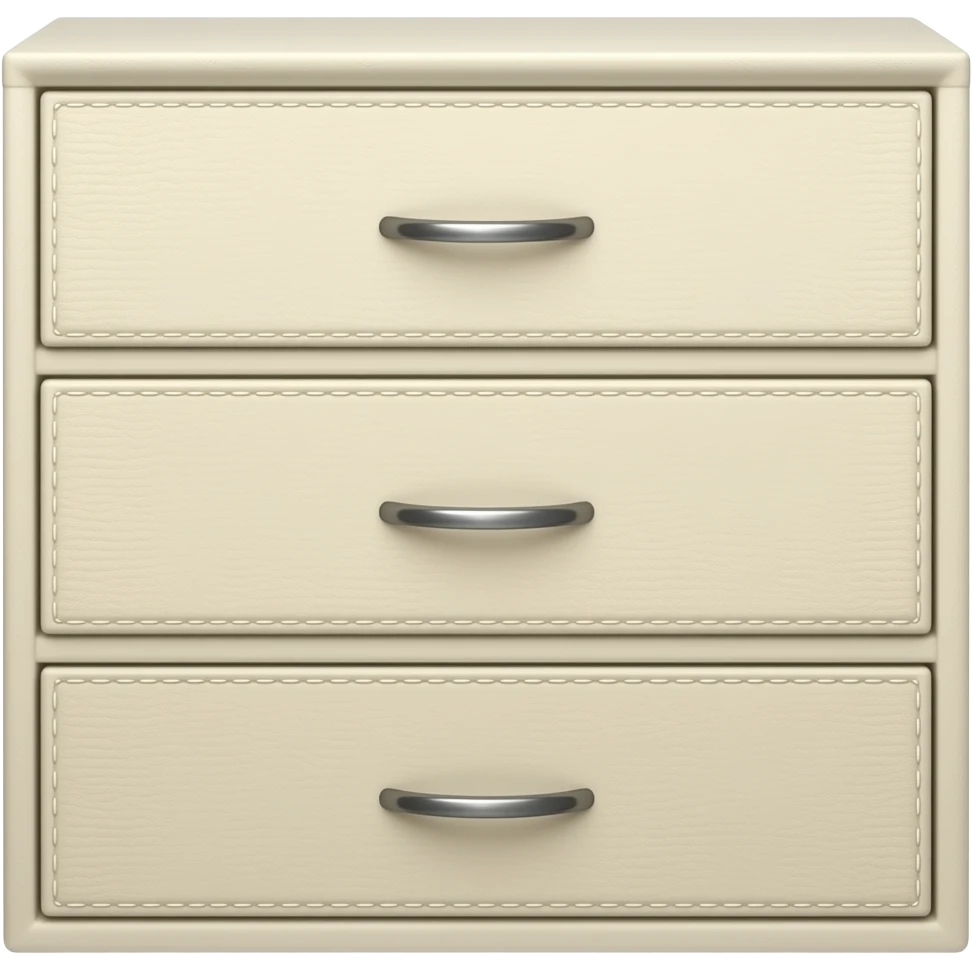 1 leather drawer with light cream emoji