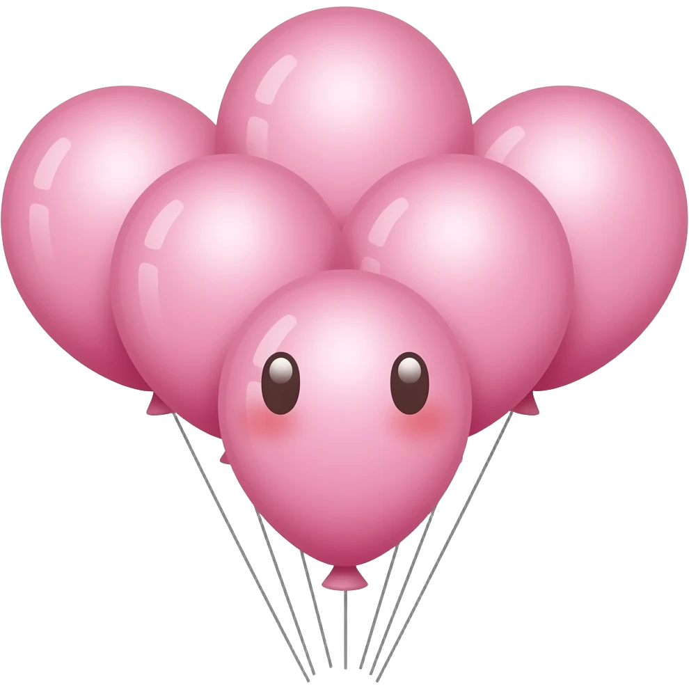 Balloons pink cute emoji