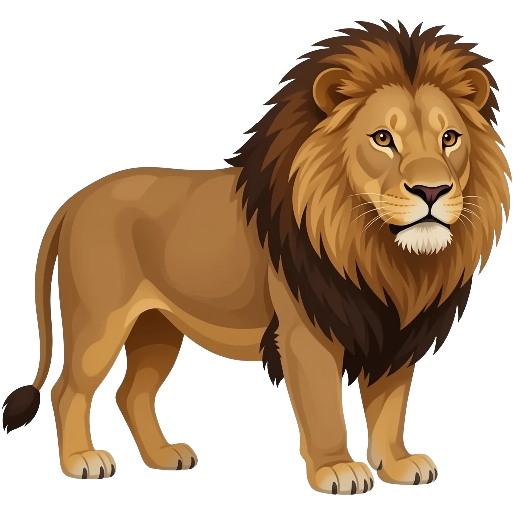 Dark Brown lion emoji