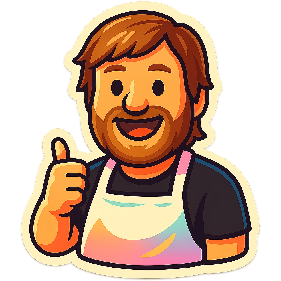 Create an emoji based on this person's appearance. Use a fun, expressive style suitable for emoji, in a retro stickers style. emoji