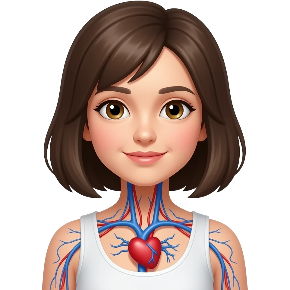 girl with visible HEART AND VEINS emoji