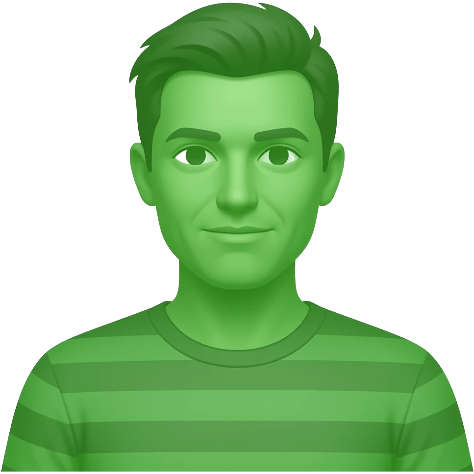 green shadowy silhouette emoji