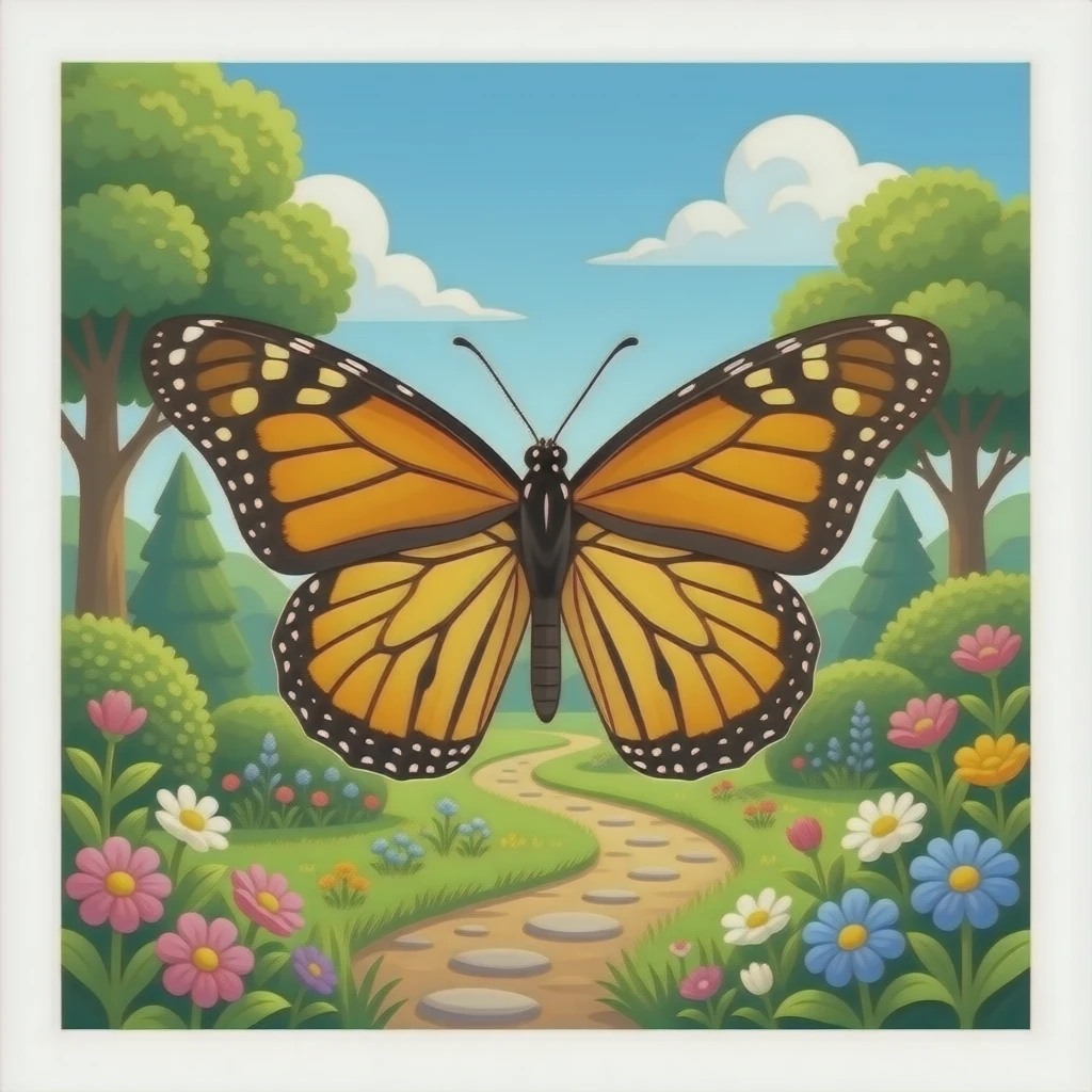 Garden decor butterfly emoji