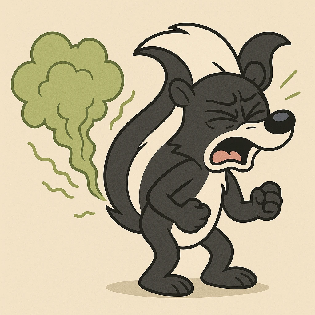 🦨 blow the green fart emoji