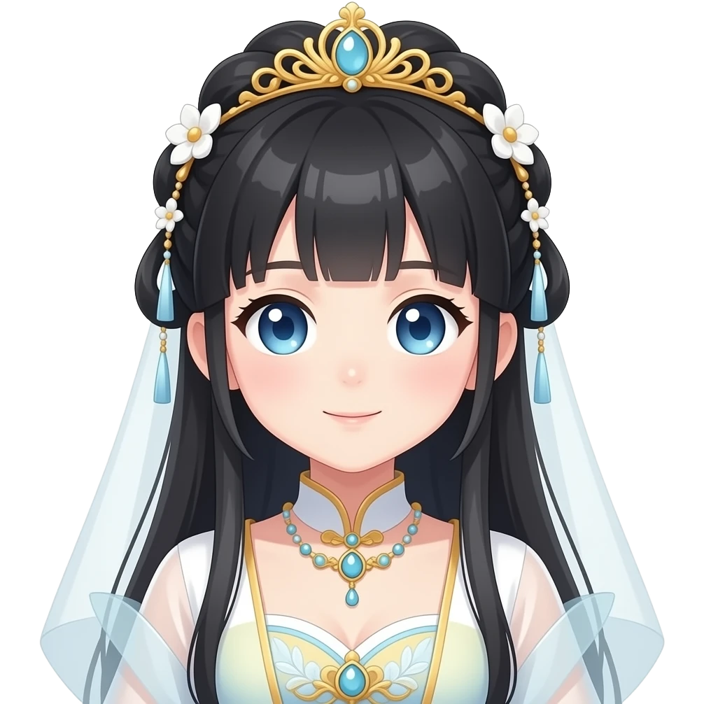 beautiful chinese 15 year old princess slightly anime emoji