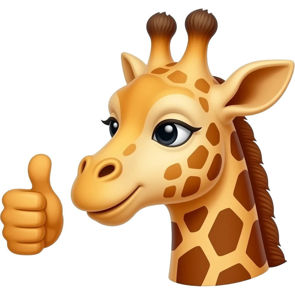 Giraffe Kopf Daumen hoch emoji