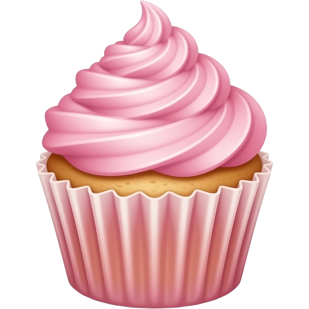 Cupcake with pink icing emoji
