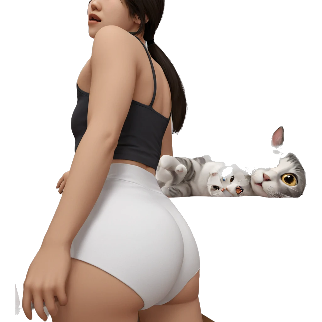 girl with cat in bedroom emoji