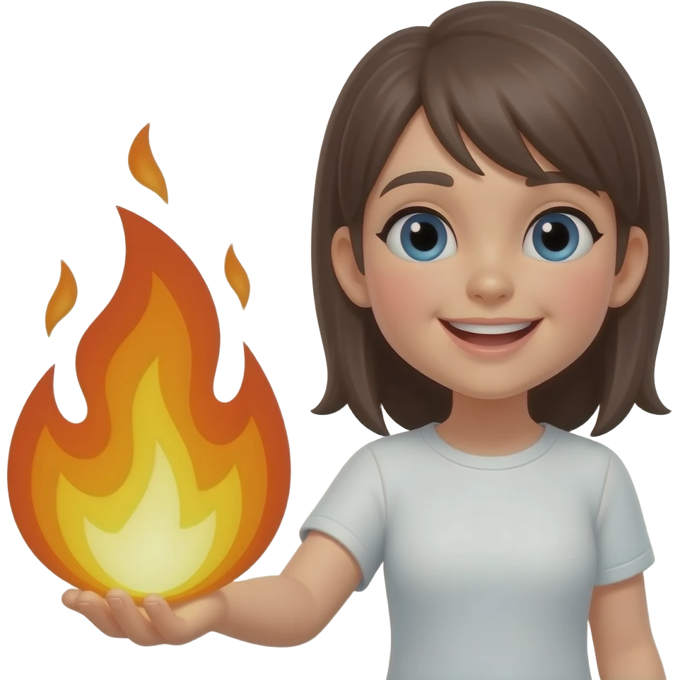 Girl asss fire emoji