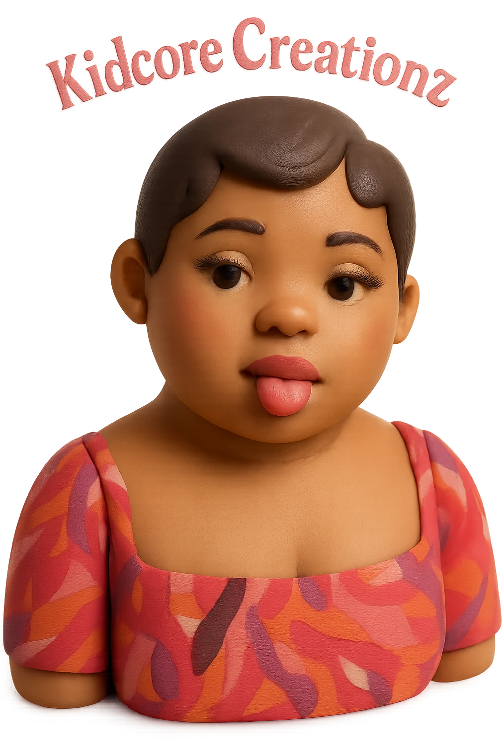 Add the word Kidcore Creationz in Pink emoji