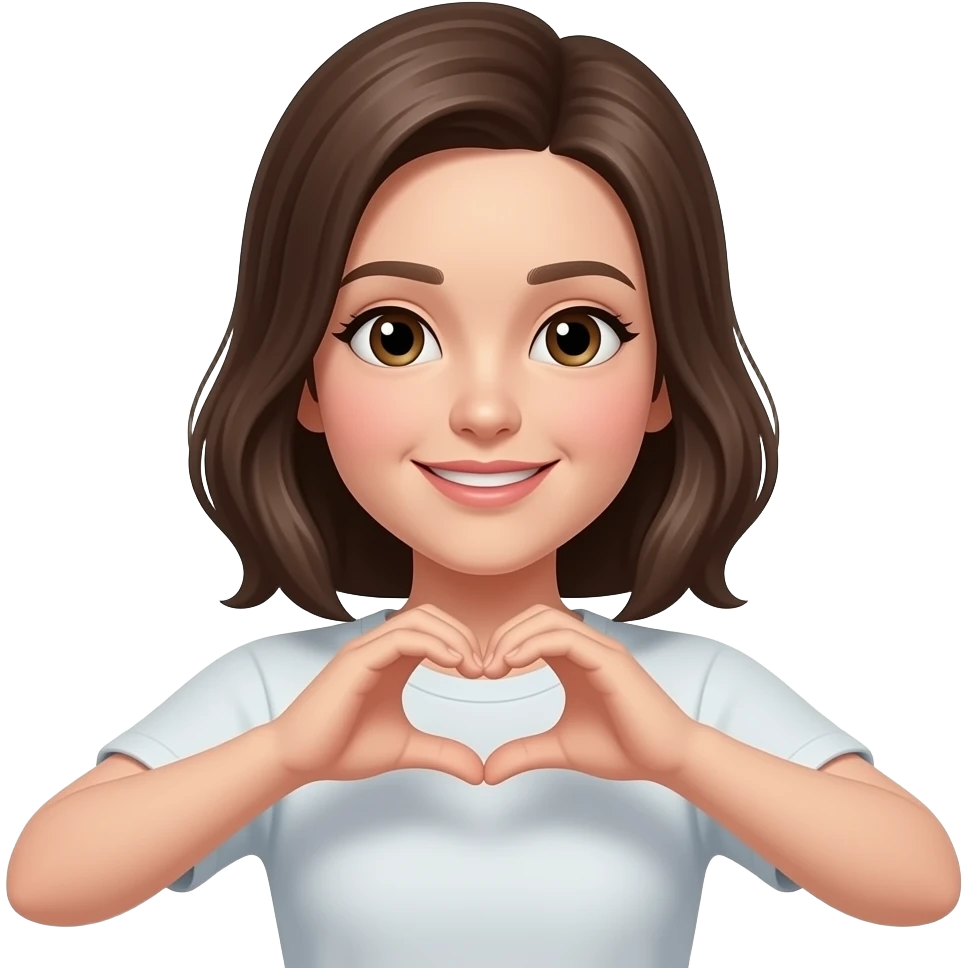 Emoji person making a heart with fingers emoji