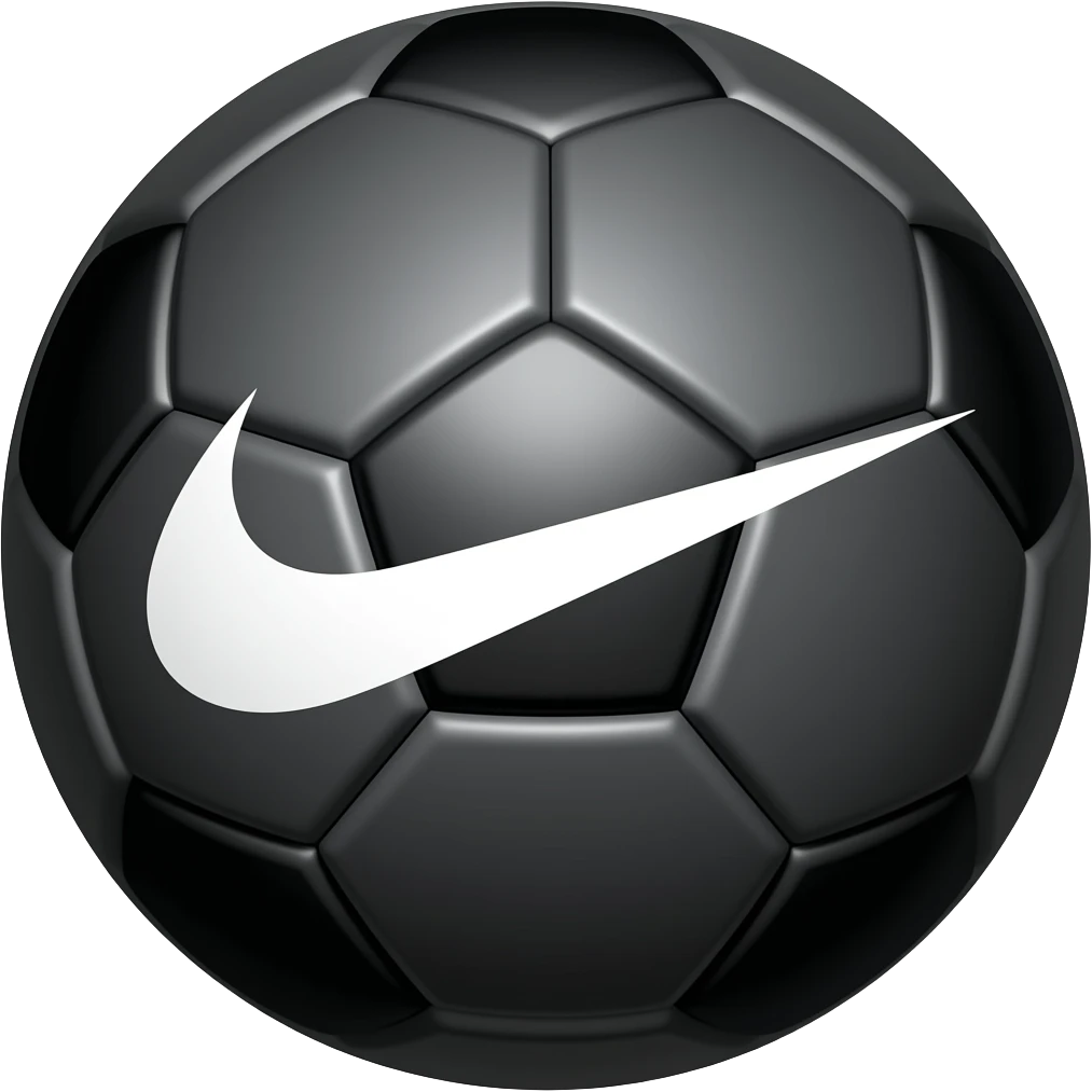 Ballons de foot noir avec logo nike emoji
