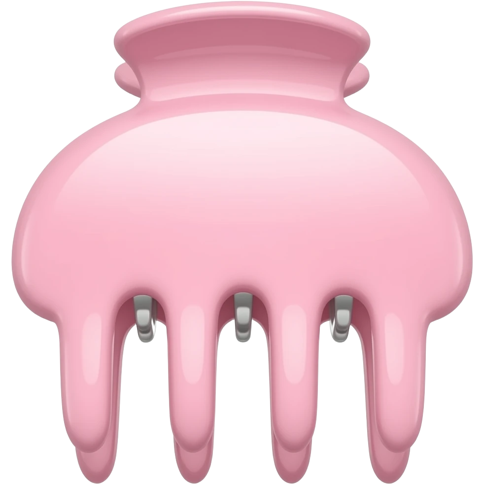 pink hair claw clip emoji