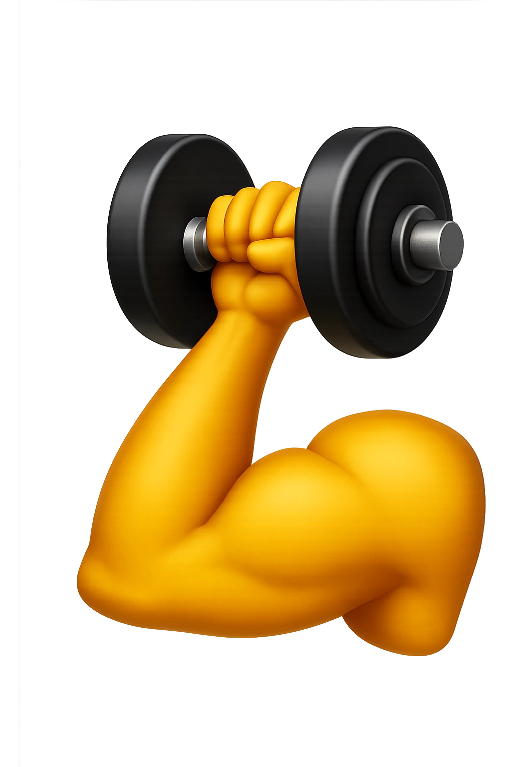 EMOJI STILE IPHONE DI UN BICIPITE CON MANUBRIO DA PALESTRA emoji