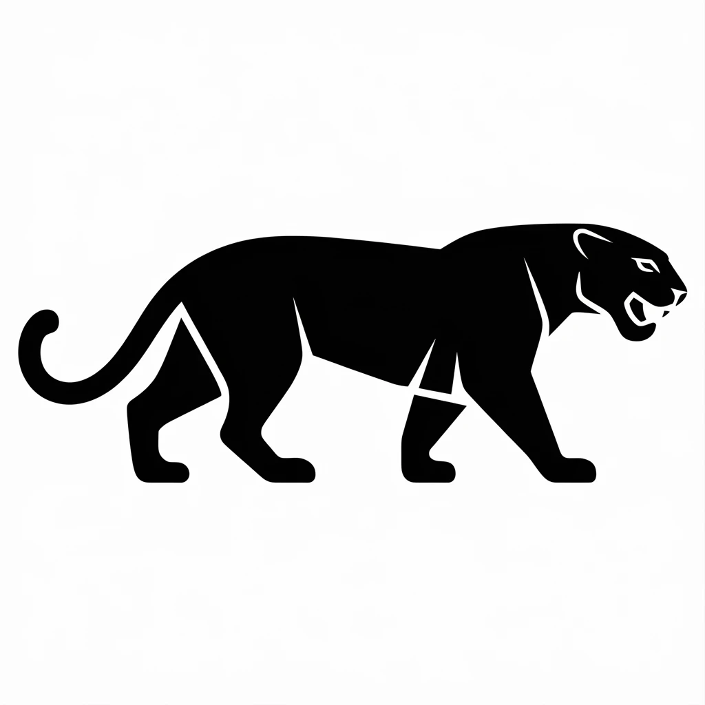 Jaguar icon black silhouette emoji