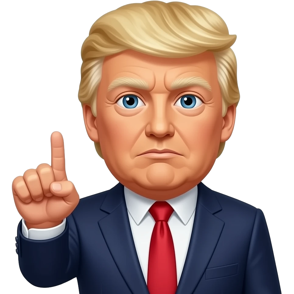 President trump flicking off emoji