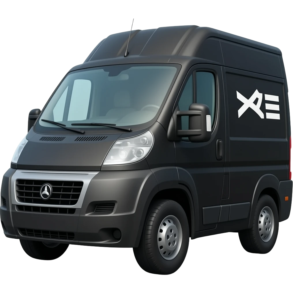 black dodge delivery robot emoji