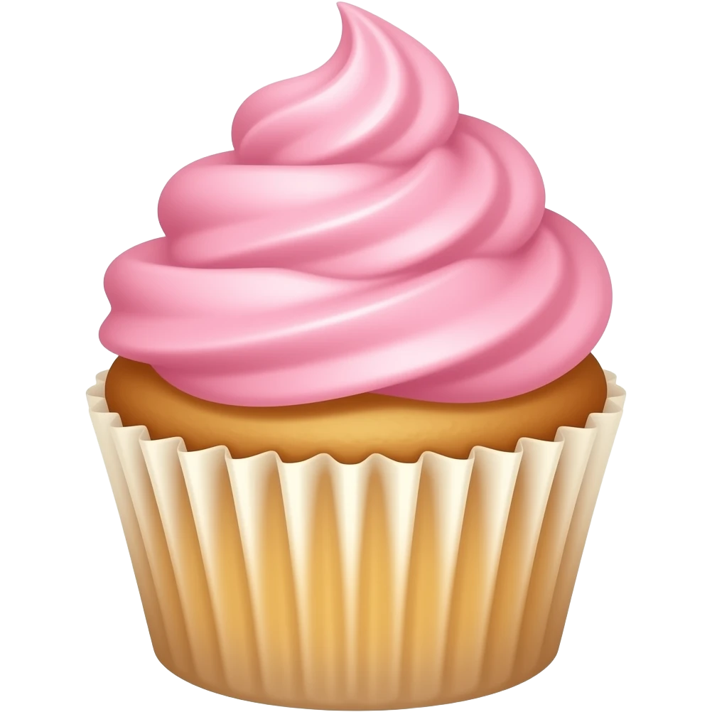 Cupcake with pink icing emoji
