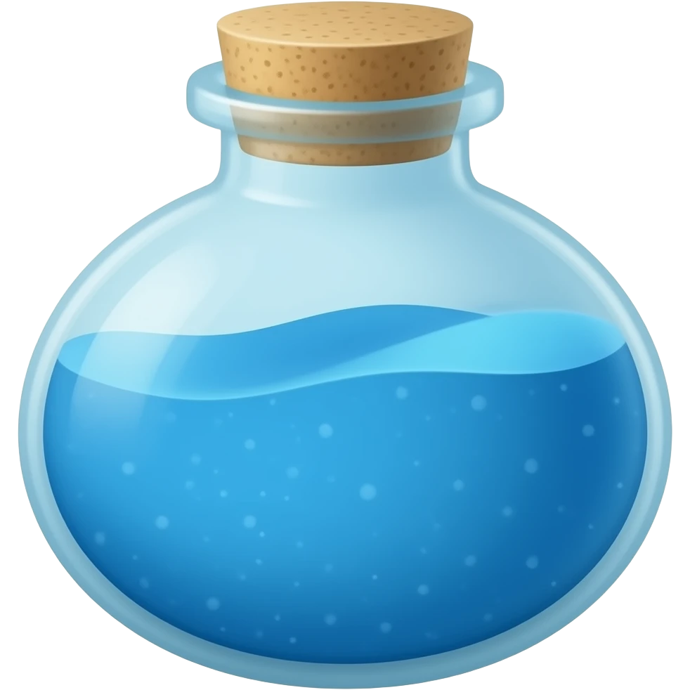 bottle of blue sand emoji