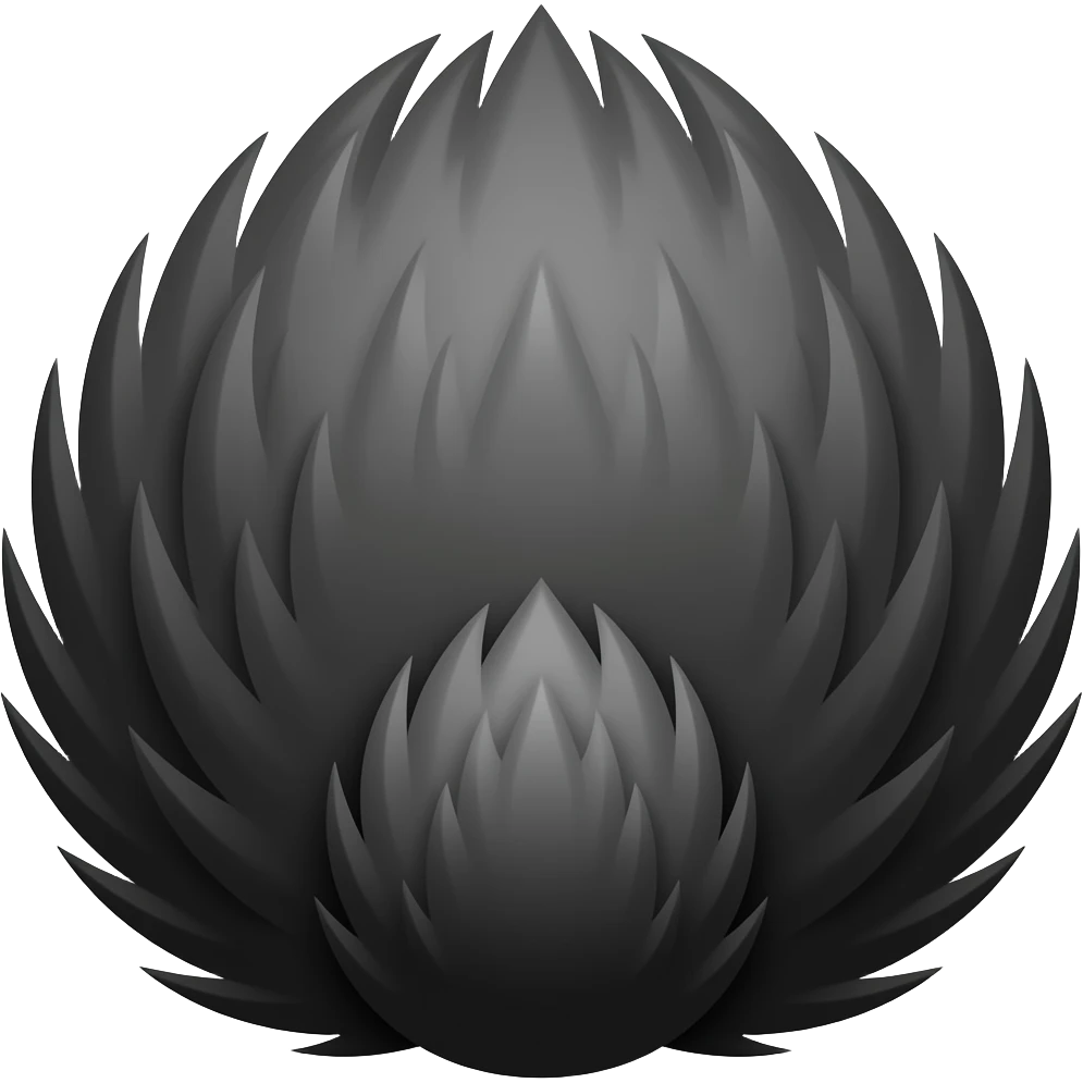 Black rabbit tail emoji