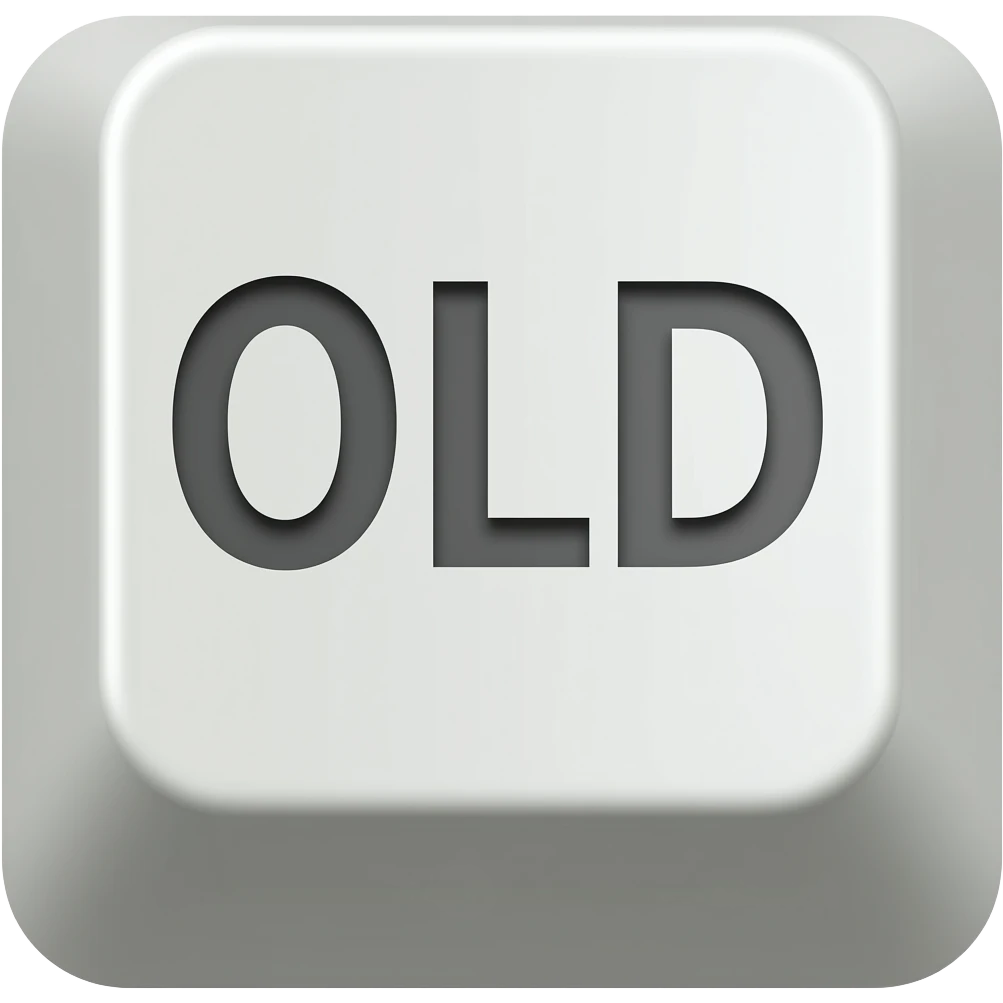 "OLD" written in keycap emoji