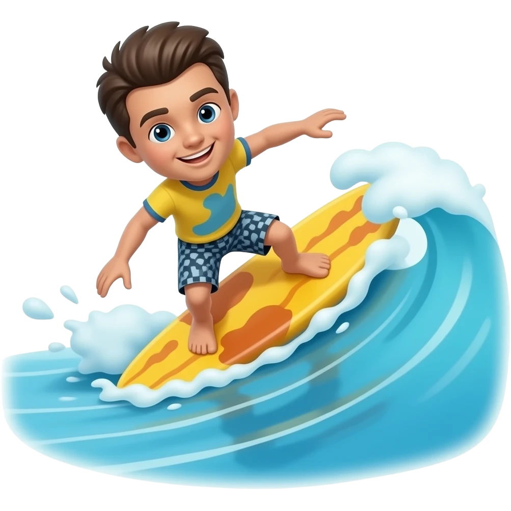 Tiny emoji body that is in a surfing position emoji