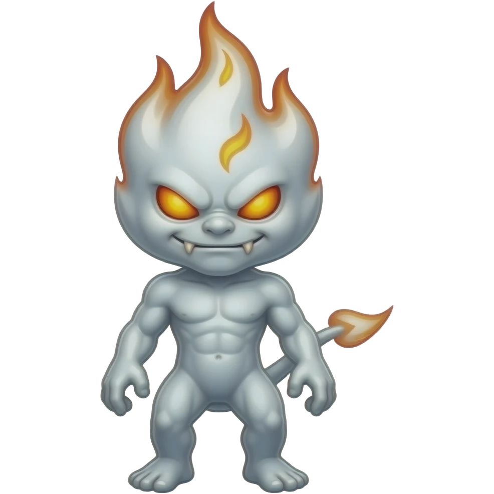 MINION MALIGNO FOGO BRANCO emoji