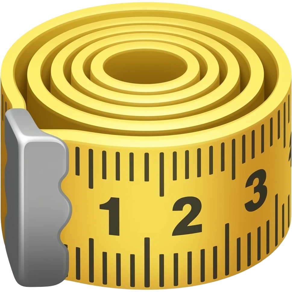 cm size meter tape emoji