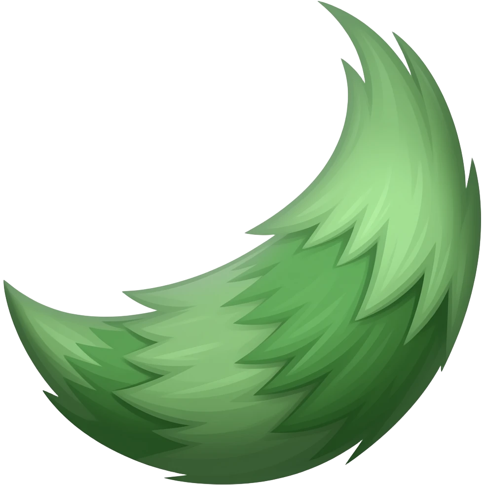 Green wolf tail emoji