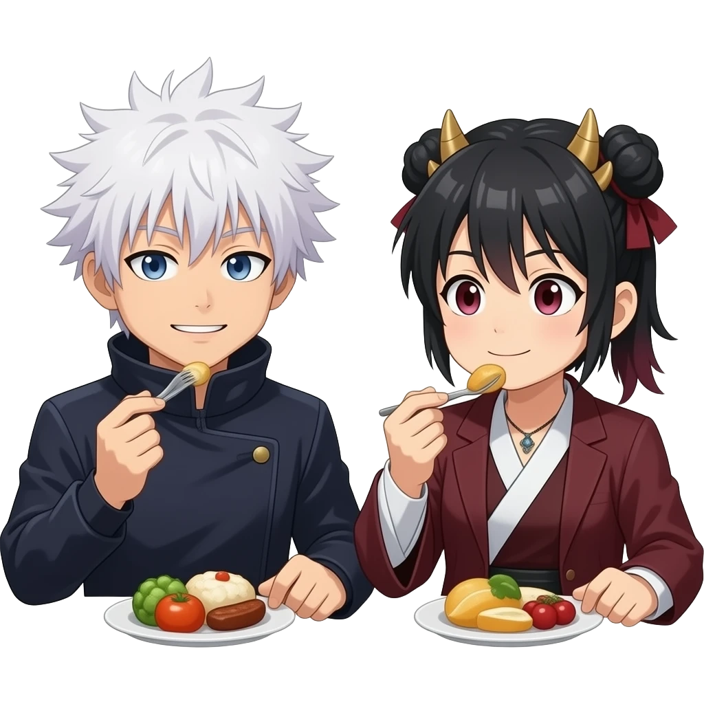 Make Gojo and Sukuna eating from jjk emoji