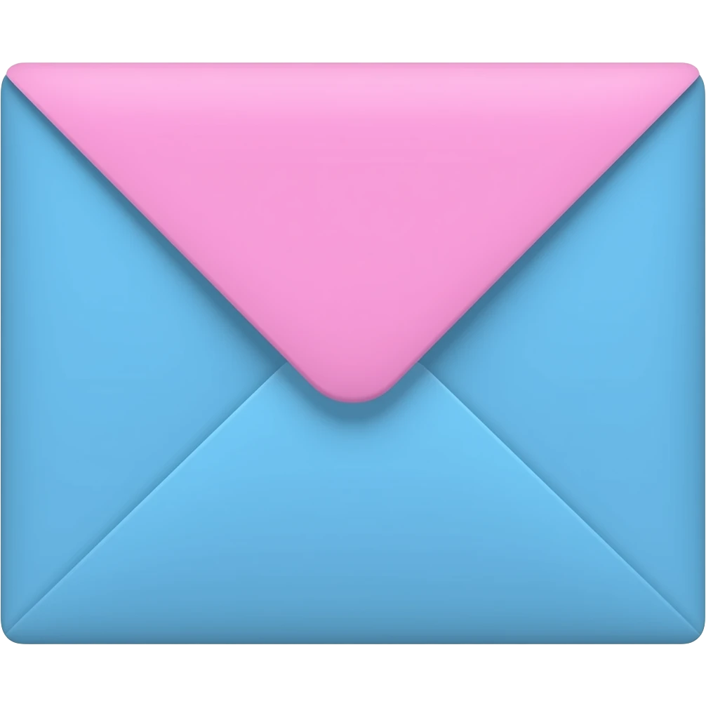 blue and pink sealed envelope emoji