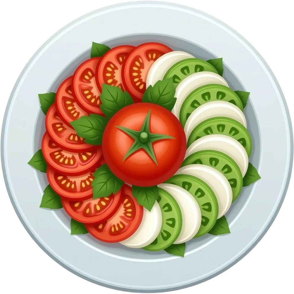 Elegant heirloom tomato and mozzarella salad emoji