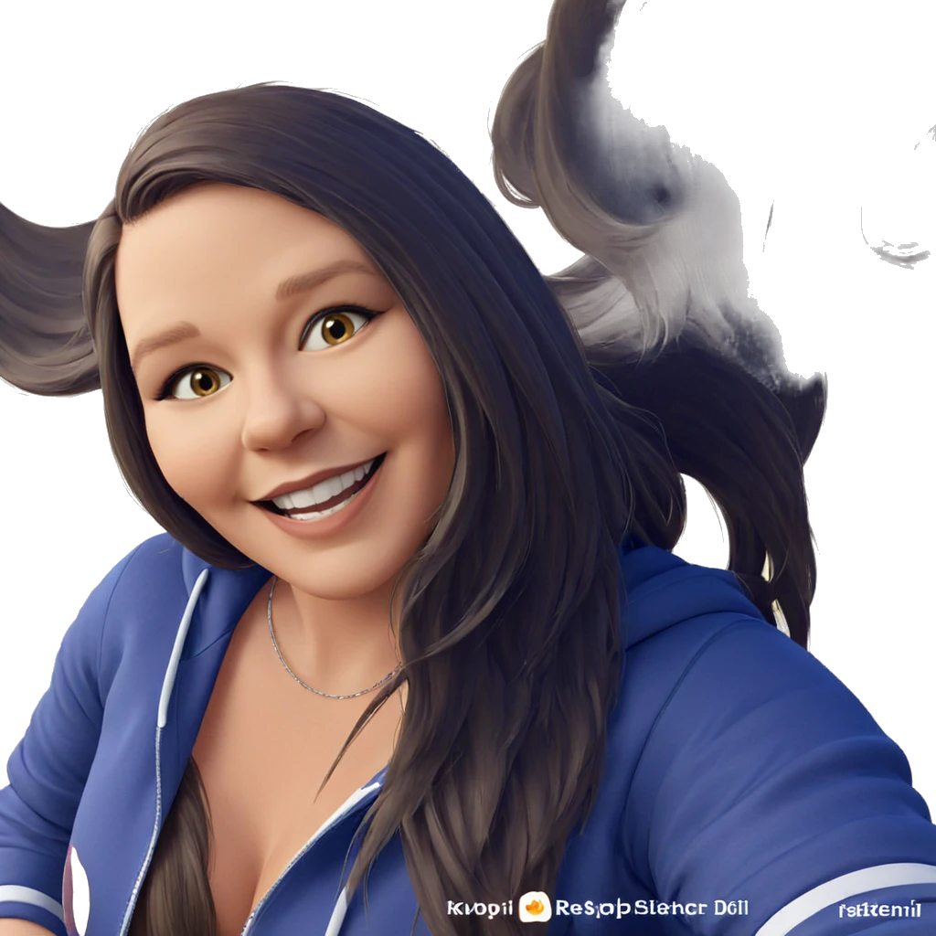 smiling girl with long hair emoji