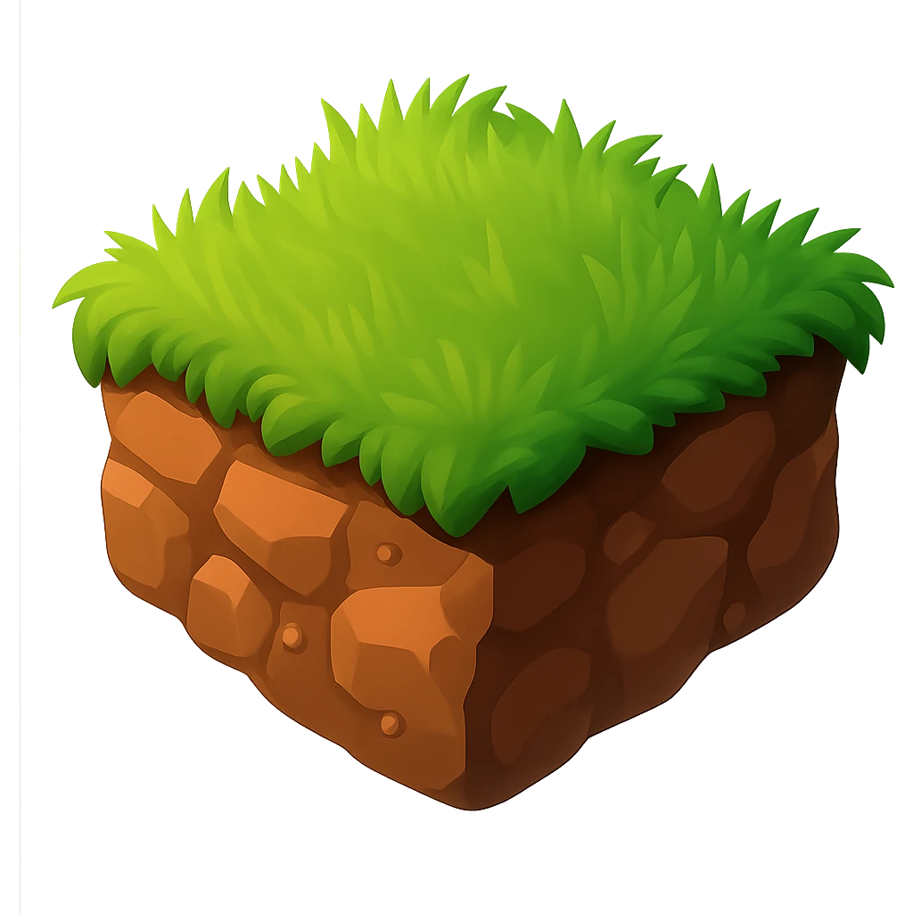 make the ground dark brown and make it on a transparent background emoji
